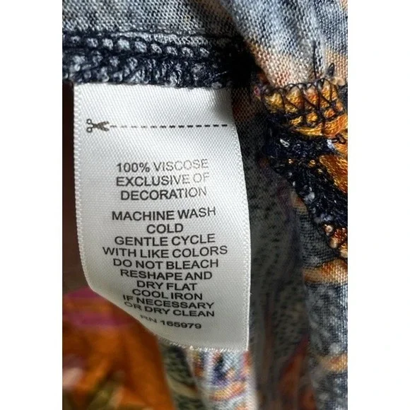 Cable & Gauge Womens Large Sleeveless Halter Tank Top Tropical Floral Boho L - Picture 4 of 7